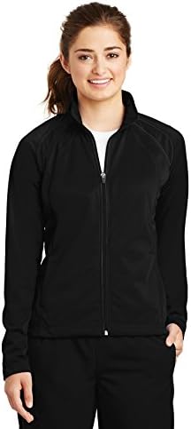 SPORT -TEK - Ladies Tricot Track Jacket. - preto/preto - xxl