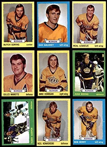 1973-74 Topps Los Angeles Kings perto da equipe Set Los Angeles Kings - Hockey Ex/Mt Kings - Hóquei