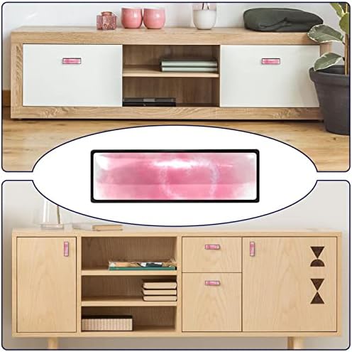 Guerotkr 4 PCs, alças de armário de retângulo, botões de armário, botões de cômodos, alças para armários e gavetas, padrão de graffiti rosa