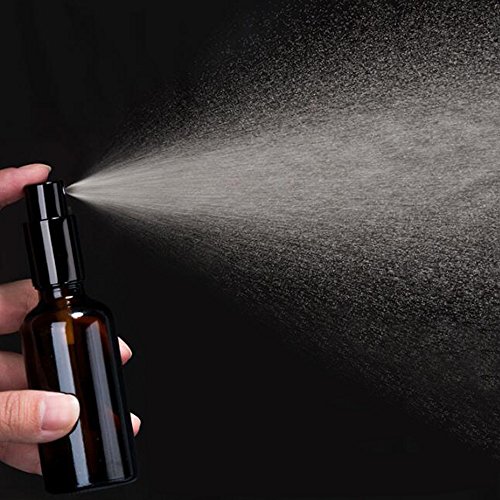 Yizhao 1oz de spray de vidro preto para óleo essencial, garrafa de spray pequeno e vazio com névoa fina, recarregável para viagens,