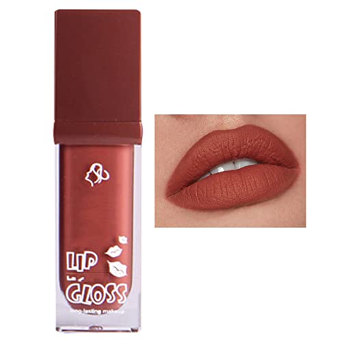 Uikceten Lip Gloss Velvet Lip Glaze Non Stick Copo duradouro Lip Glazes Makeup não desaparece lipstick de pigmento