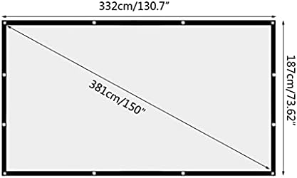 Tela do projetor KXDFDC 150 polegadas 16: 9 Filmes de projeção portátil dobráveis ​​Anti-Criar
