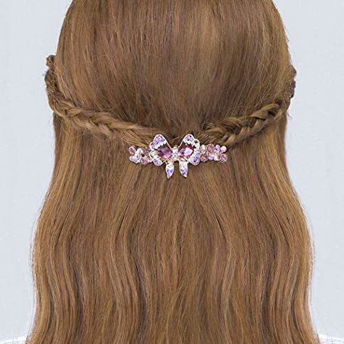 Bohend Rhinestone Hair Barrettes 2 PCs Cristal Carefas de cabelo decorativo Clipes de cabelo acessórios para mulheres