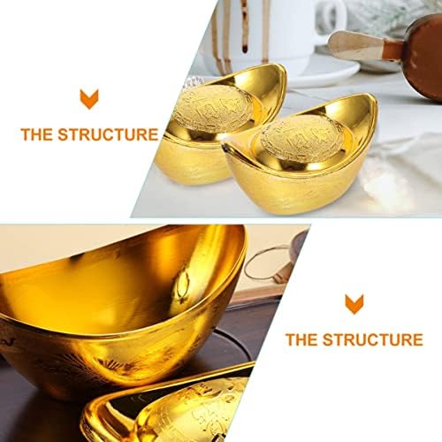 ABOOFAN 12pcs decorações de lanche recipiente ano titular fengshui dourado dourado mini estilos de estilos de estilos de mesa