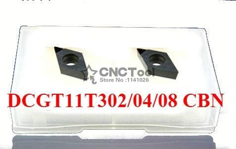 FINCOS 2PCS DCGT11T302 / DCGT11T304 / DCGT11T308 CBN Inserções, CNC CBN Diamond Insert para inserções de torno para SDJCR