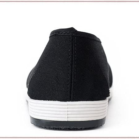 PDGJG Men Shoes Retro Black Chinese Marcial Art Sapato de Arte Marcial para Treinamento para Fitness Sports