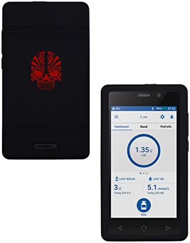 Nova estojo de silicone de crânio premium para Omnipod Dash PDM