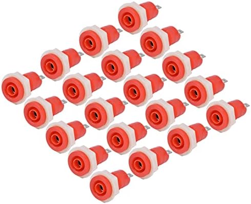 FTVogue 20pcs Banana Socket Jack Post Brass Tipo de soldagem seguro Terminal de aterramento 4mm 402 1KV 32a [vermelho],