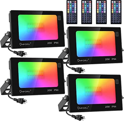 Luz de inundação LED RGB RGB de 4 pacote e 2 pacote de 48w Black Light Bar, luzes de estágio de mudança de cor DIY