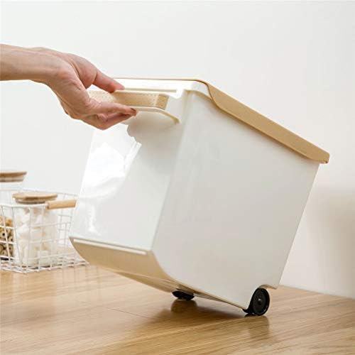 Bucros 10/15 kg Caixa de armazenamento de arroz de cozinha grande com recipiente de farinha de grãos de rodas caixas de contêiner