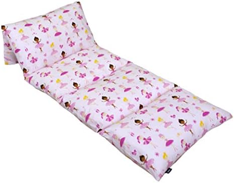 Wildkin Kids Floor espreguiçando para meninos e meninas, amigável para viagens e perfeito para festas do pijama, requer 4 travesseiros de tamanho padrão, mede 69,5 x 27 polegadas