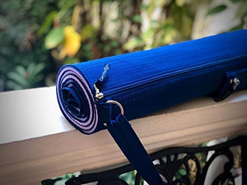 Carregue seus acessórios OM - Yoga - Bolsa de tapete de ioga com zípeira para proteção de tapete inteira, tapete de exercício