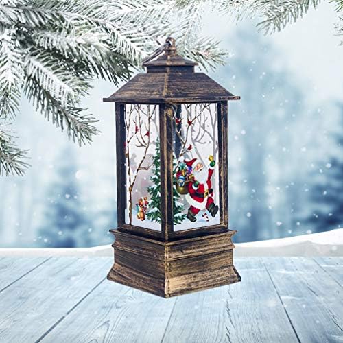 AMOSFUN Natividade Decoração de vela de natal Lanterna pendurada Lanterna de Natal Decoração de Home Home sem bateria