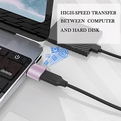 C# fêmea USB para USB Um adaptador masculino 2 pacote, adaptador de cabo de carregador de tipo ， Rose Gold