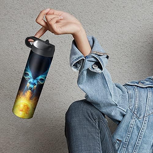 Agh 20 oz Sublimação Tumbllers Garrafa de água em branco reto com tampa de palha de aço inoxidável copo de metal a vácuo Flask para esportes ao ar livre 8 pacote