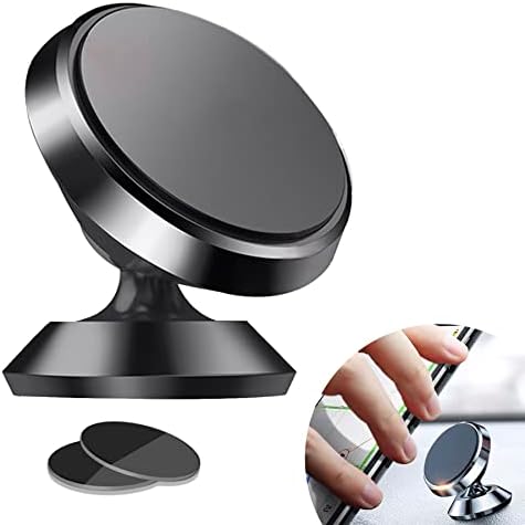 Suporte de telefone magnético Urehepo para montagem de carro, suporte para telefone, montagem universal de telefone do painel para carro, suporte de telefone celular ajustável de 360 ​​graus Mount Compatible com iPhone, Samsung, smartphones