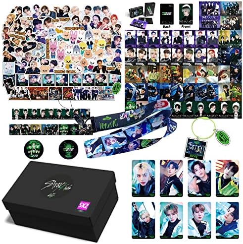 KPOP Stray Kids Novo Álbum Maniac Gift Box Conjunto de laptop, colapidados, fotocards, mercadorias para presentes de chaveiro