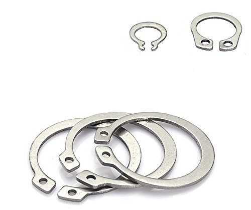 Conjunto de variedade de anel de retenção externo, pacote 100 peças, aço inoxidável, STW