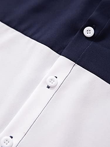 Roupa de duas peças de Fioxa para homens camisa colorblock e shorts de cintura de cordão