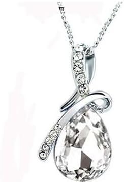 Cadeia de prata feminina de moda feminina Phitakshop Crystal Rhinestone Pingente Jewelry Gift