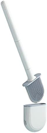 Escova de vaso sanitário zukeems pincel de cerdas de silicone com portador de secagem ferramentas de limpeza removíveis para