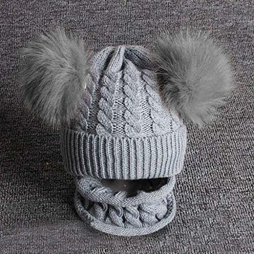 Jofow Cap algodão bico de algodão garotas falsas pom kids chapéu de chapéu revestido meninos bebês chapéu chapéu de chapéu de inverno Homens