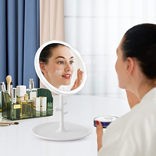 LETOUR LED MAGAPEP Mirror Touch Tela Touch Vaidade Mirror Espelho Dimmable 3 Modos com caixa de armazenamento espelho cosmético portátil