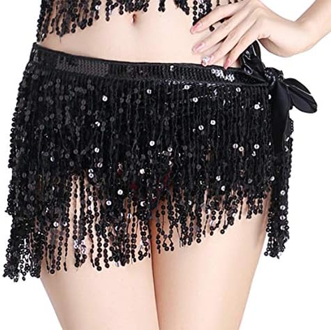 Aivtalk Women Wrap Salia Belly Dance Hip Scaf Séquinas Cigor Cigido Costumes