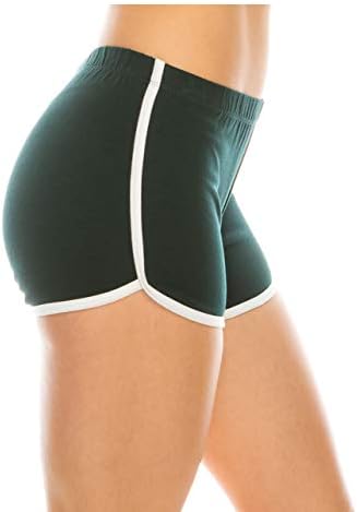 EtTellut - shorts de golfinhos sexy de saque para mulheres - cintura regular - ótima para academia, treino, vôlei,