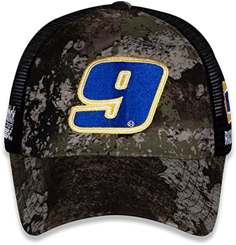 Bandeira quadriculada esportes NASCAR 2023 HAT CAMO ADULTO - Capace de beisebol de malha de corrida automotiva ajustável