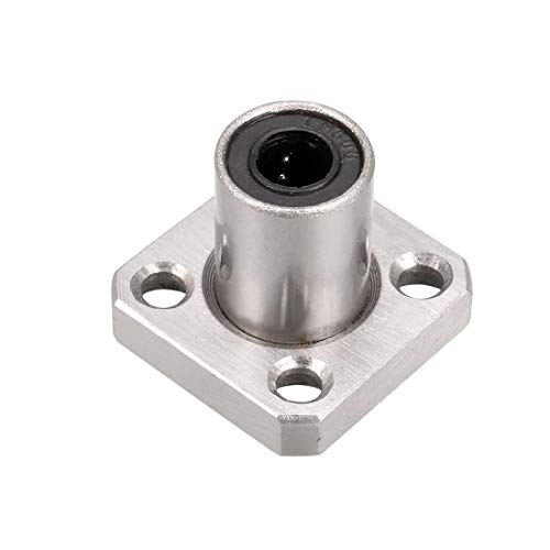 UXCELL LMK6UU Rolamentos de esferas lineares 6mm Bore 12mm Od 19mm Flange quadrado de comprimento para a impressora