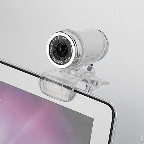 Lazmin112 Câmera da Web USB, Câmera da web de clipe-on 360 graus USB 12 megapixels HD com microfone de absorção de som