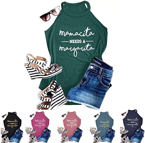 Mamacita precisa de uma margarita mulheres camisetas engraçadas Trepina Tops Graphic Beach Holiday roupas