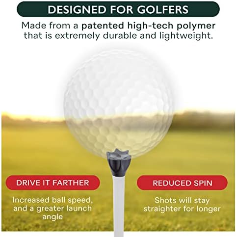 Kestrel Golf - Performance Tee Pack - camisetas de golfe de alta tecnologia Polymer - Reduza a rotação, dirija ainda