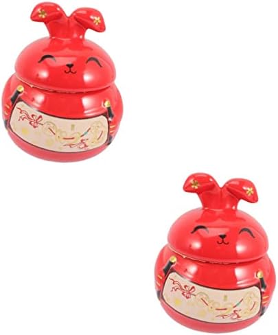 Luxshiny 2pcs pratos de doces de doce decorativo conjunto de chá de armazenamento com tampas cerâmica de chá de chá