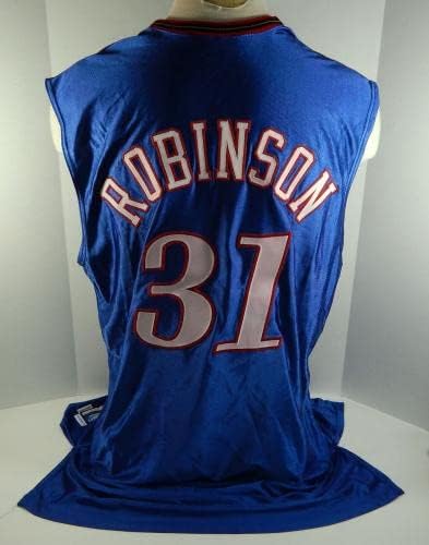 2003-04 Philadelphia 76ers Glenn Robinson 31 Jogo emitido Blue Jersey 52 DP11932 - jogo da NBA usado
