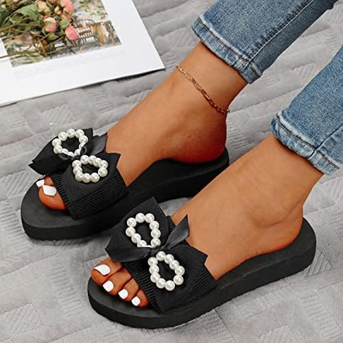 ANFENG Women Pearl Flat Sandals Flip Sandals Flip Sandals Fashion Slippers Flor Aberto dos dedos do dedo do pé de verão