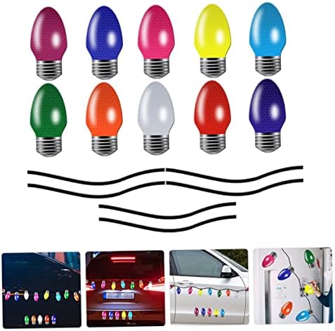 Hanabass 3 sets Magnet carro Carros de Natal de luzes Decoração Fios de ímãs Adesivo em forma de parede natal para e reflexivo férias de férias formas de festas leves de jardim magnético decorações de garagem