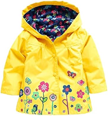 Baby Girl Coats 0-6 meses Crianças Casas de inverno Jaqueta de inverno estampas de flores com capuz