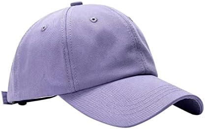 MANHONG MENS E MOMENS Moda de verão respirável Chapéus laváveis ​​Protetor solar casual Caps Caps Captísticas Logística Hat roxa
