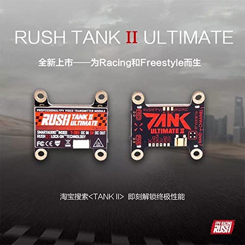 Machinetoparts Rush Tank II V2 Ultimate 5.8G 48CH Raceband Pit/25/200/500/800mW Comutável 2-8S VTX FPV Transmissor para