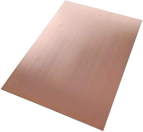 Folha de latão Huilun Placa de papel alumínio de metal de cobre 2 x 100 x 100 mm Corte Placas de latão de metal de cobre