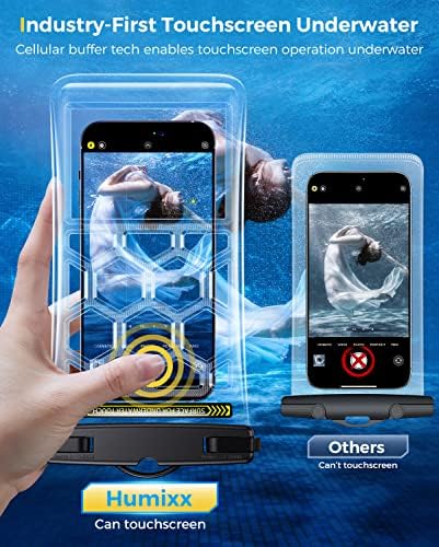 Humixx 2023 bolsa telefônica à prova d'água atualizada [Underwater compatível com tela sensível