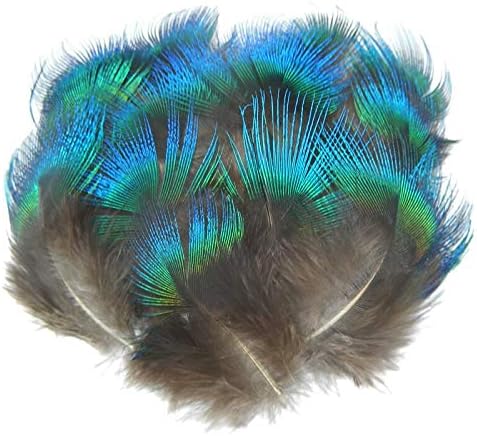 Zamihalaa natural penas de pavão azul iridescente para artesanato de 3-5cm/1-2 jóias que fazem figurinos de Natal plumas plumas