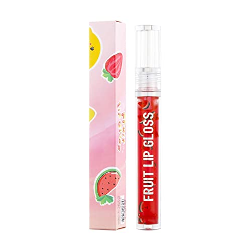 Xiahium Lip Gross Gross 6 Color Fruit Liquid Lip Oil reabasteça a água hidrata o esmalte labial e reduz as rugas labiais 3ml Lip Gloss