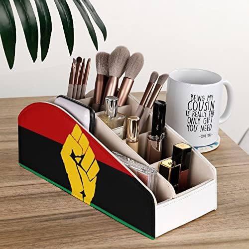 Power Black Power Africano TV TV Remote Control titulares Organizer Box Pen Pencil Desk Storage Caddy com 6 compartimento