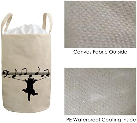 Lavanderia cesto colapsível cesto de gato musci cesta de lavanderia à prova d'água com alças, bolsa de roupas dobráveis