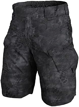 Shorts de carga wenkomg1 para homens, acampamento de calças táticas de camuflagem militar resistente a manchas