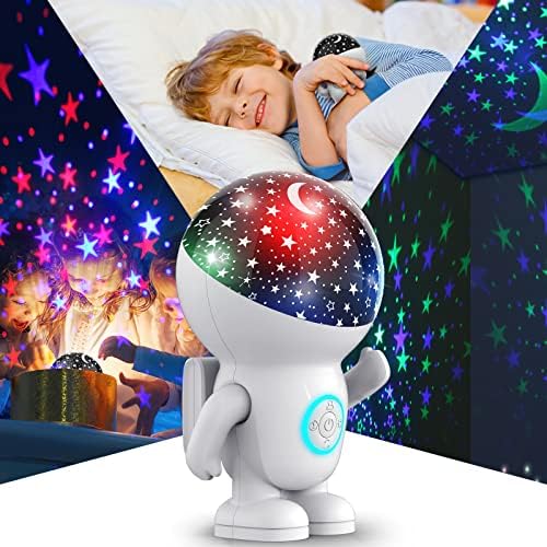 Luz noturna do projetor de estrela infantil, astronauta lâmpada estrelada Lâmpada de aniversário Presentes de Natal para meninos
