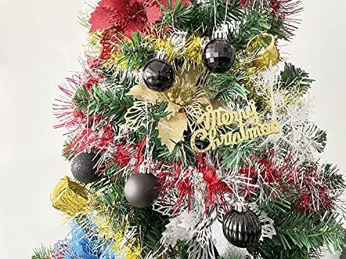 Enfeites de bola de natal, 25 pcs decoração de árvore de Natal Bolas penduradas, decorações de festa de casamento de Natal 5 acabamentos